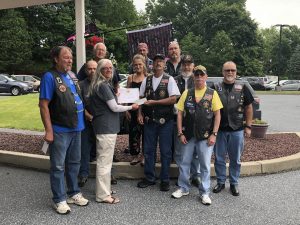 Ta Ta Rebels presents Gold Certificate to Linglestown American Legion