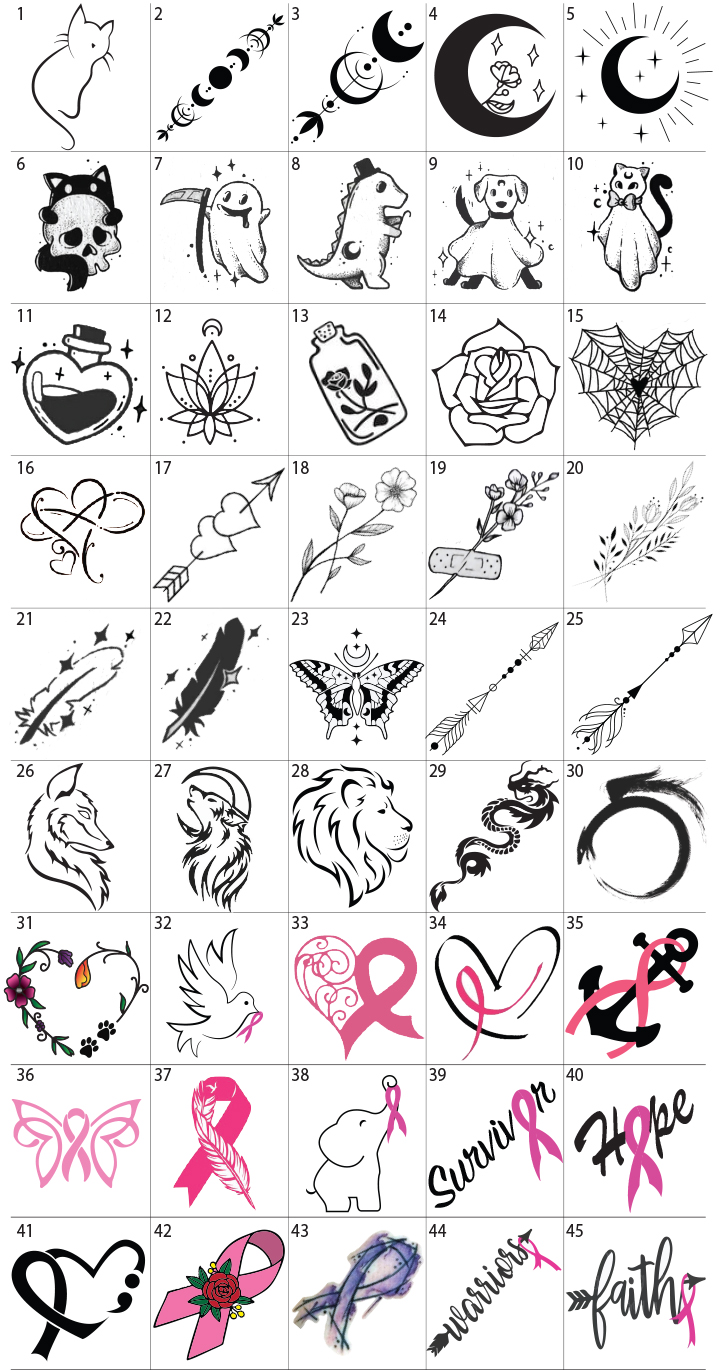 Flash Sheet for Tattoo Event